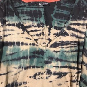 Urban X Tye Dye Poncho with Fringe Sz Small